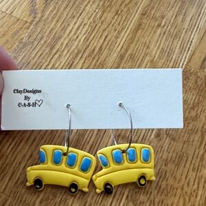 Yellow School Bus Earrings